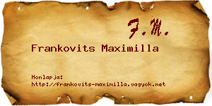 Frankovits Maximilla névjegykártya